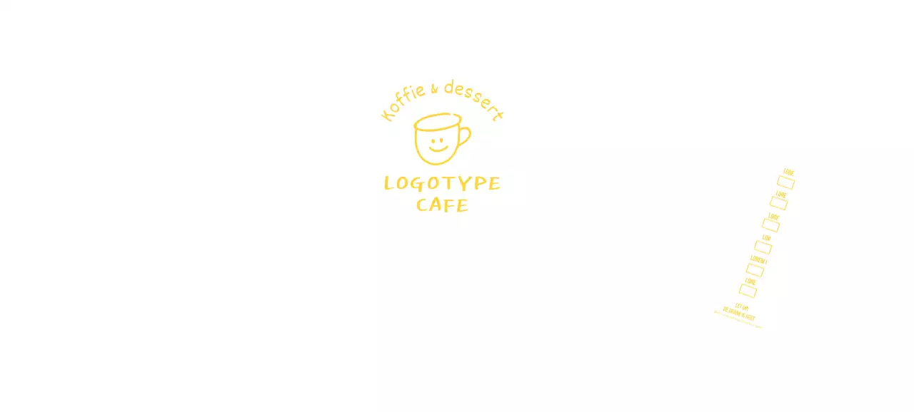 Witte gele handgetekende illustratie