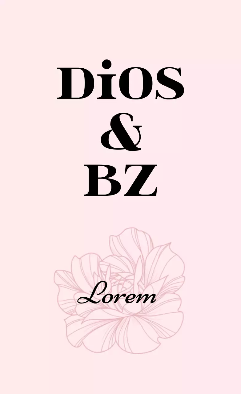 Promocione una sencilla invitación de boda con texto en rosa claro y negro e ilustraciones florales