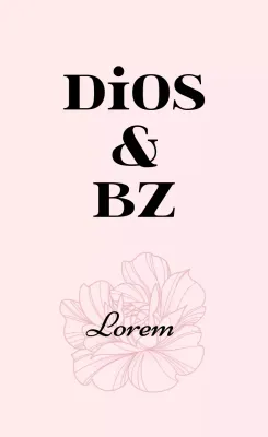 Promocione una sencilla invitación de boda con texto en rosa claro y negro e ilustraciones florales