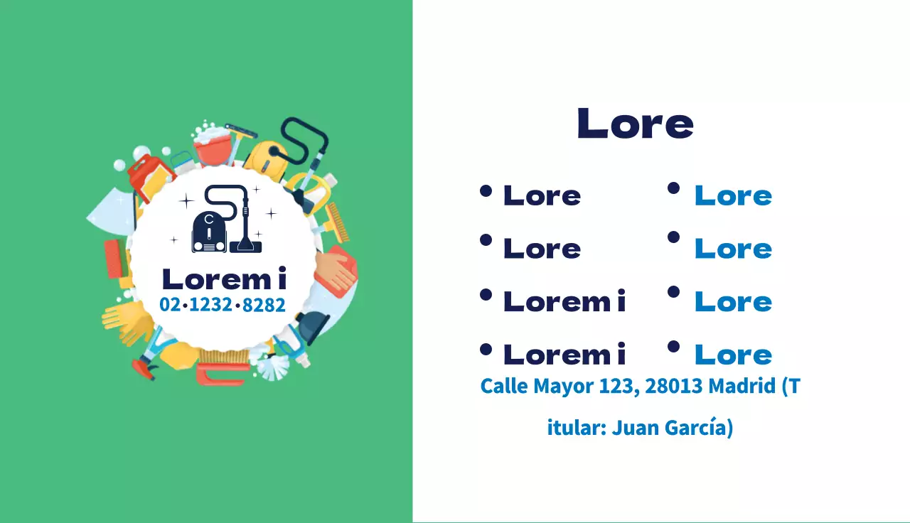 Ilustración verde lindo servicio de limpieza promoción de la limpieza