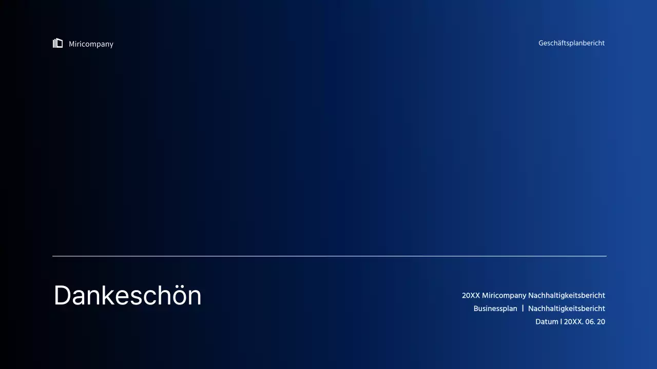 Einfache Unternehmensinfografik mit blauen und grünen Farbverläufen