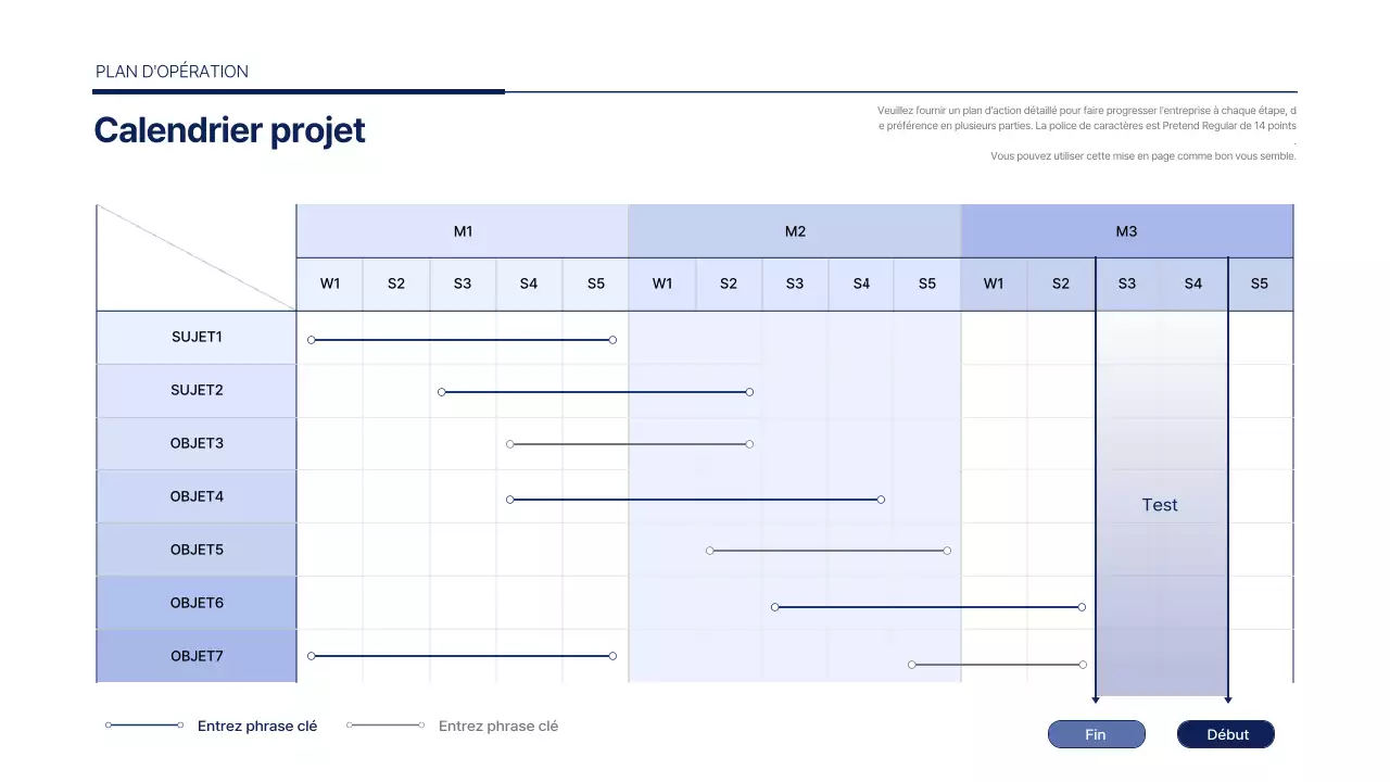 Un nouveau plan d'entreprise propre et bleu