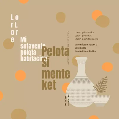 Club de artesanía minimalista en naranja y beige para promover la celebración de un festival de arte