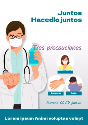 Un folleto sencillo y ecológico para la campaña de prevención de virus