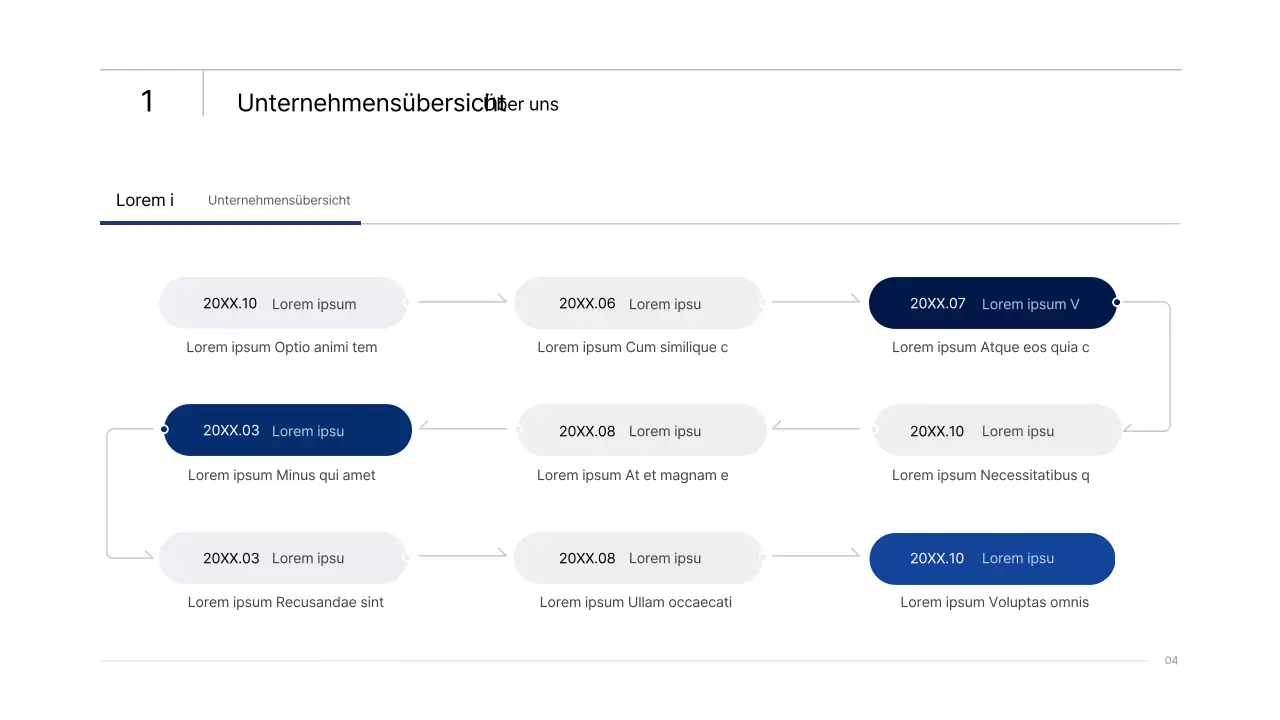 Einfache Unternehmensinfografik mit blauen und grünen Farbverläufen