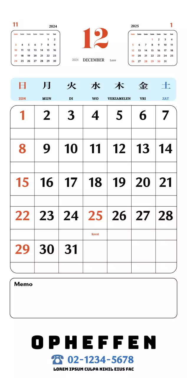 Rode en blauwe retro onderzetters memory kalender