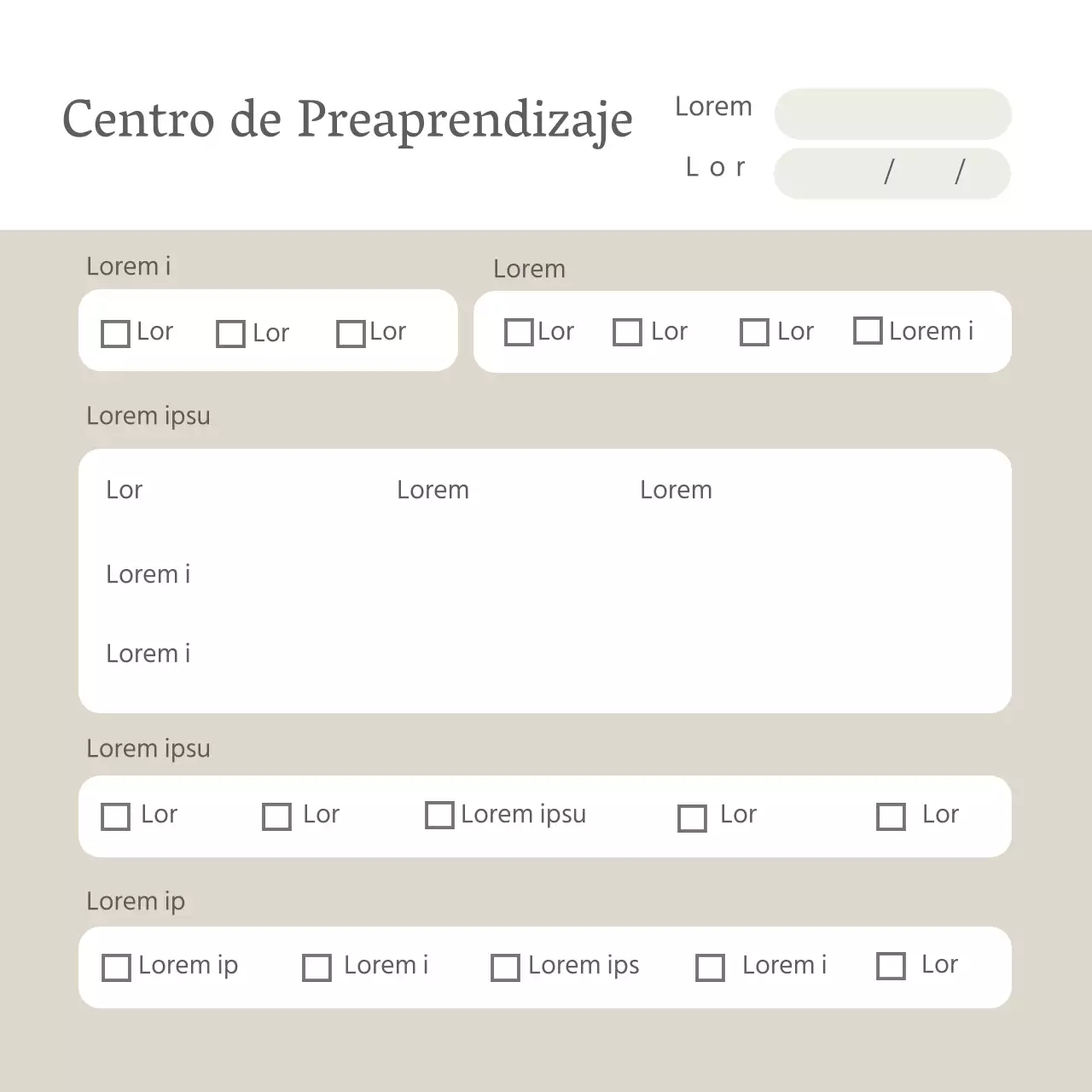 Papel de Consulta Simple Beige Shapes