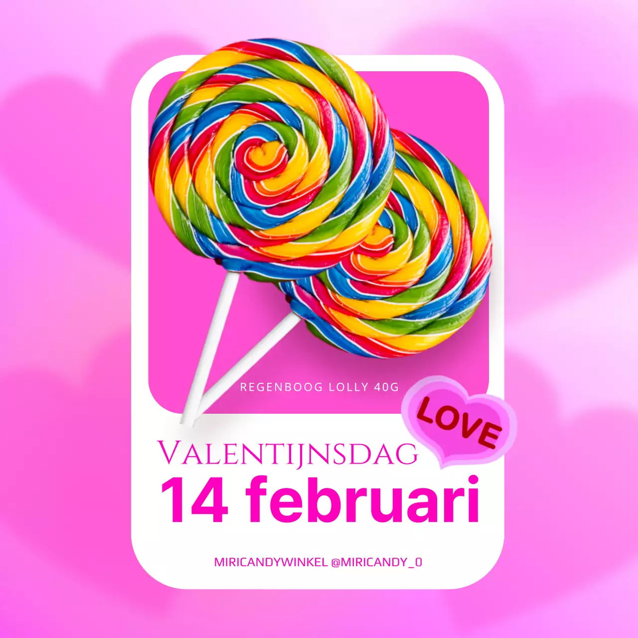 Promoot een leuke White Day-winkel met een roze kaartconcept