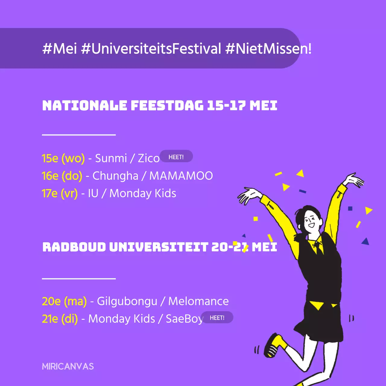 Festivalkalender universiteit