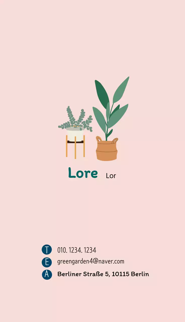 rosa Illustration sauberes Interieur botanischer Garten