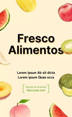 Pegatinas ilustradas de alimentos frescos