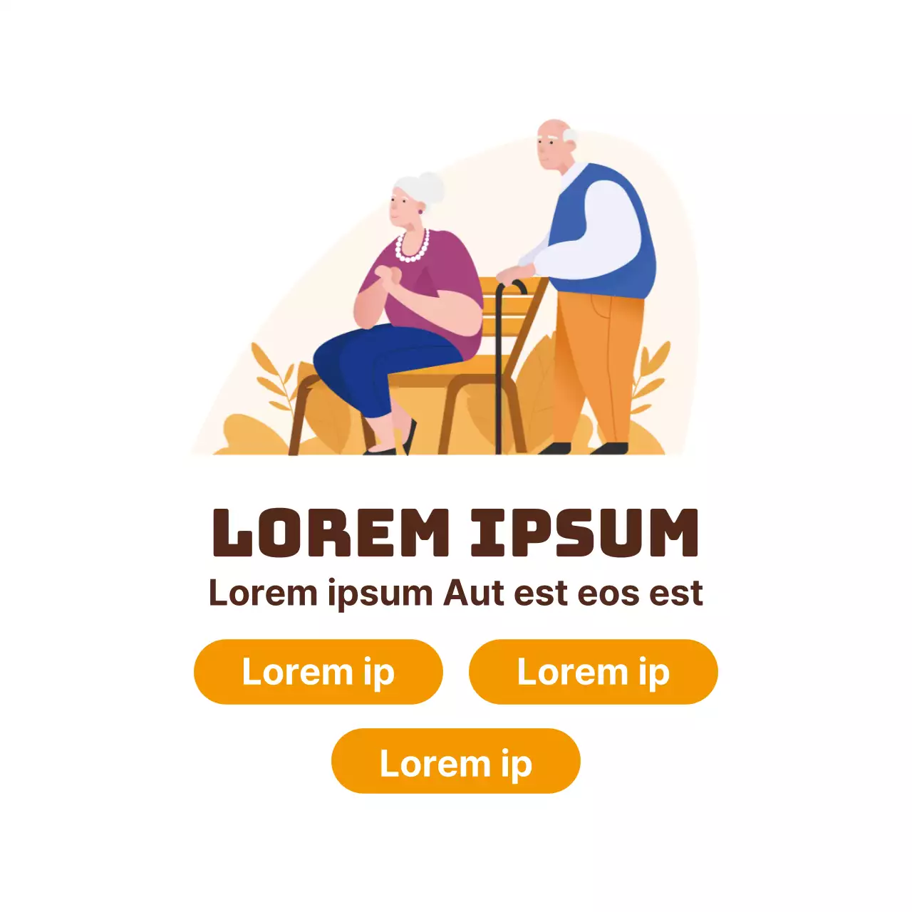 Witte gele illustratie verpleeghuis label