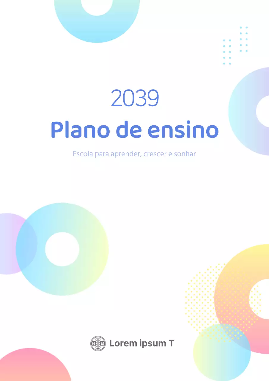 Relatórios escolares com padrão circular rosa e azul