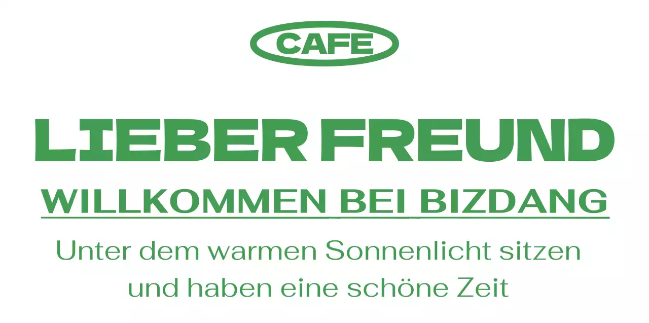 Grüner, schlichter und angesagter Text-Akzent für Café-Werbung und Merchandising