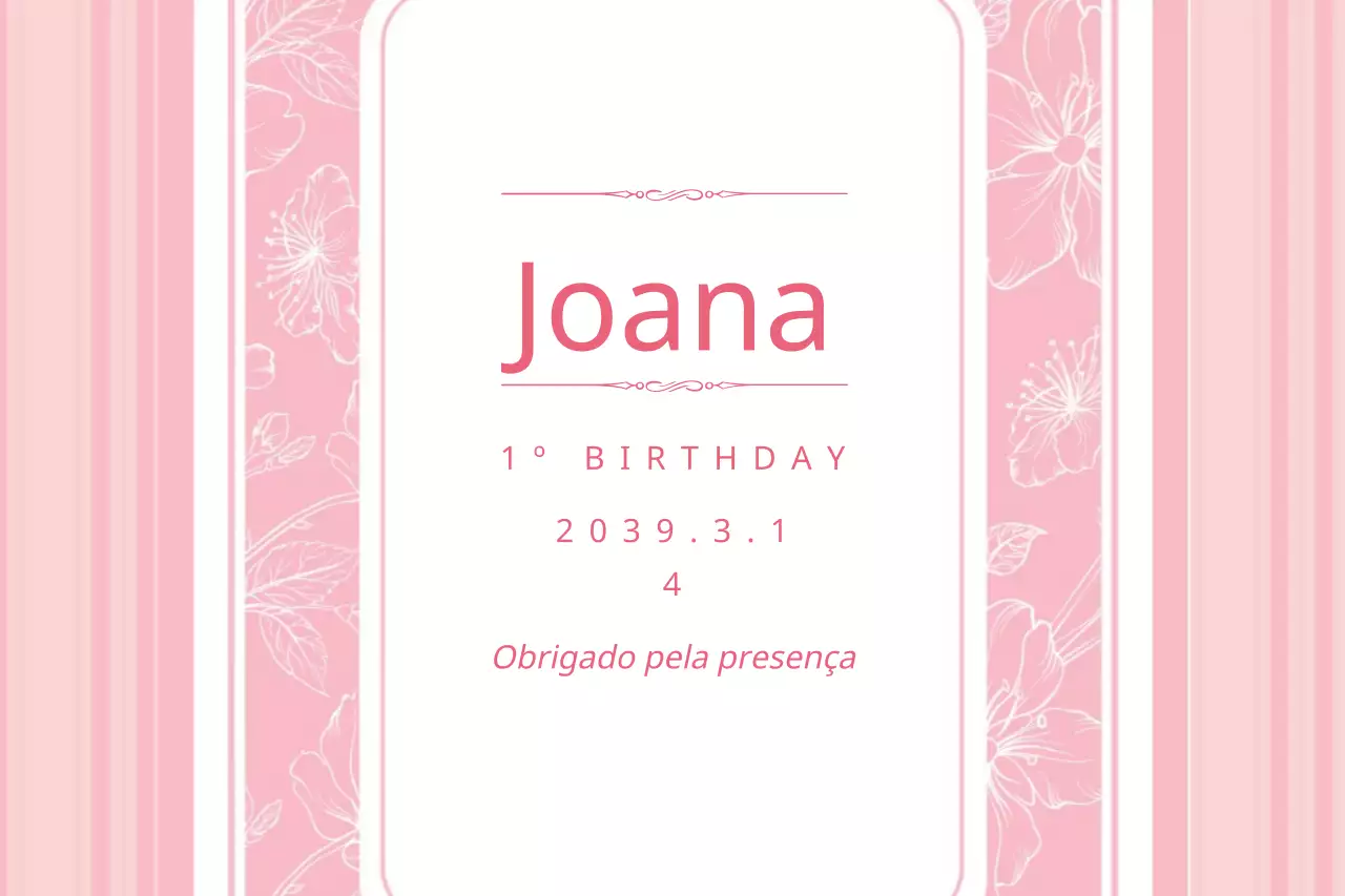 1º ANIVERSÁRIO