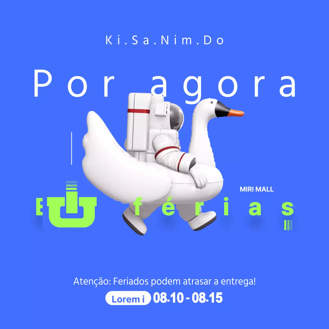 Estou de férias