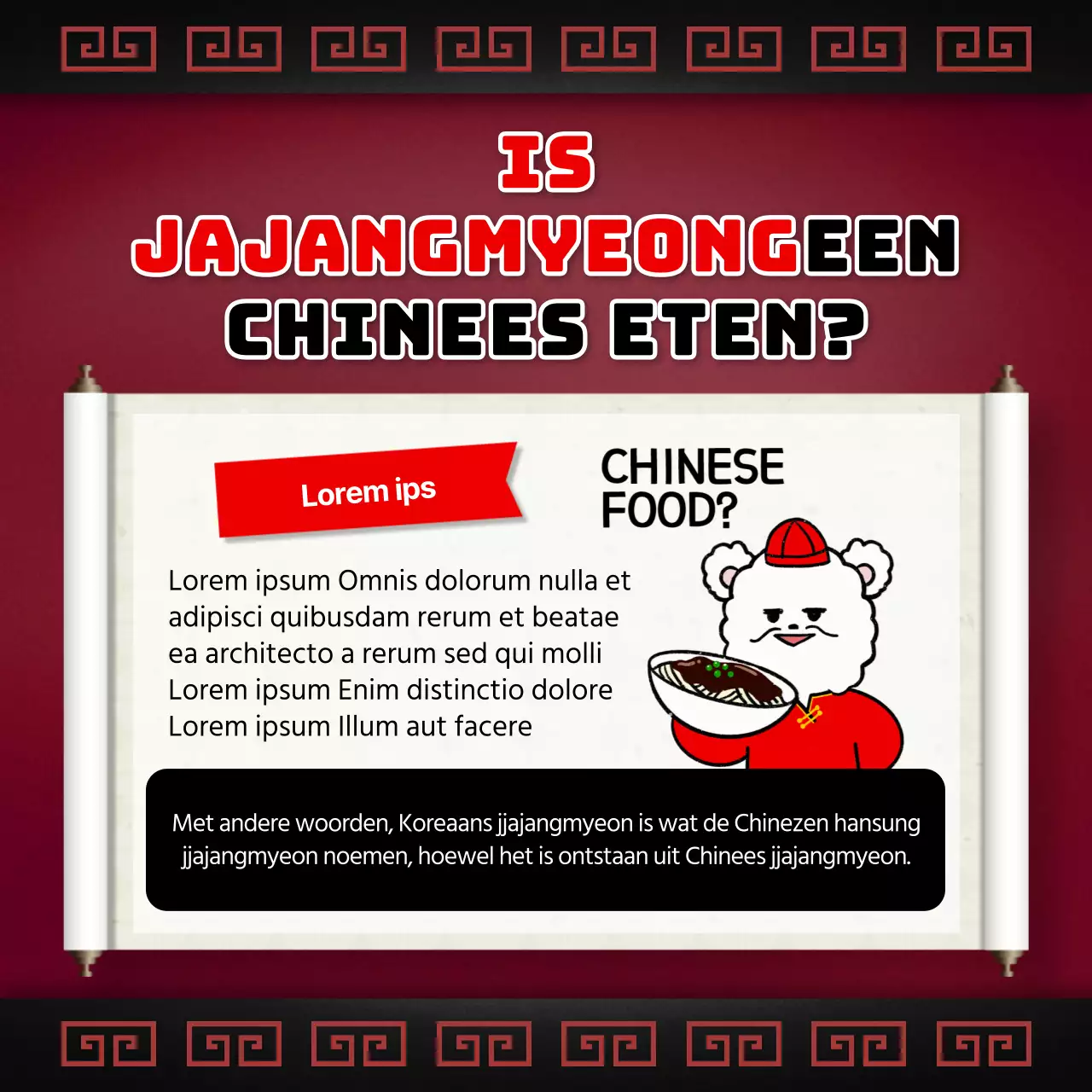 Rode rollen promoten de lancering van de traditionele Zwarte Dag Jajangmyeon Maaltijdkit
