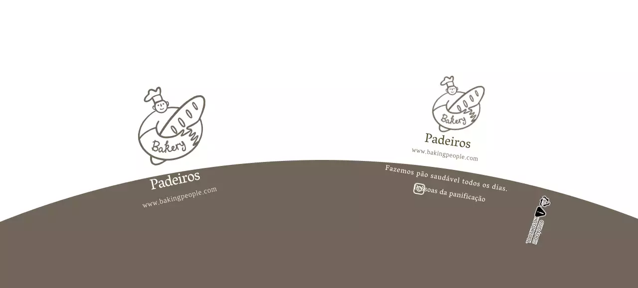 Café Padaria Ilustrada Castanho Branco