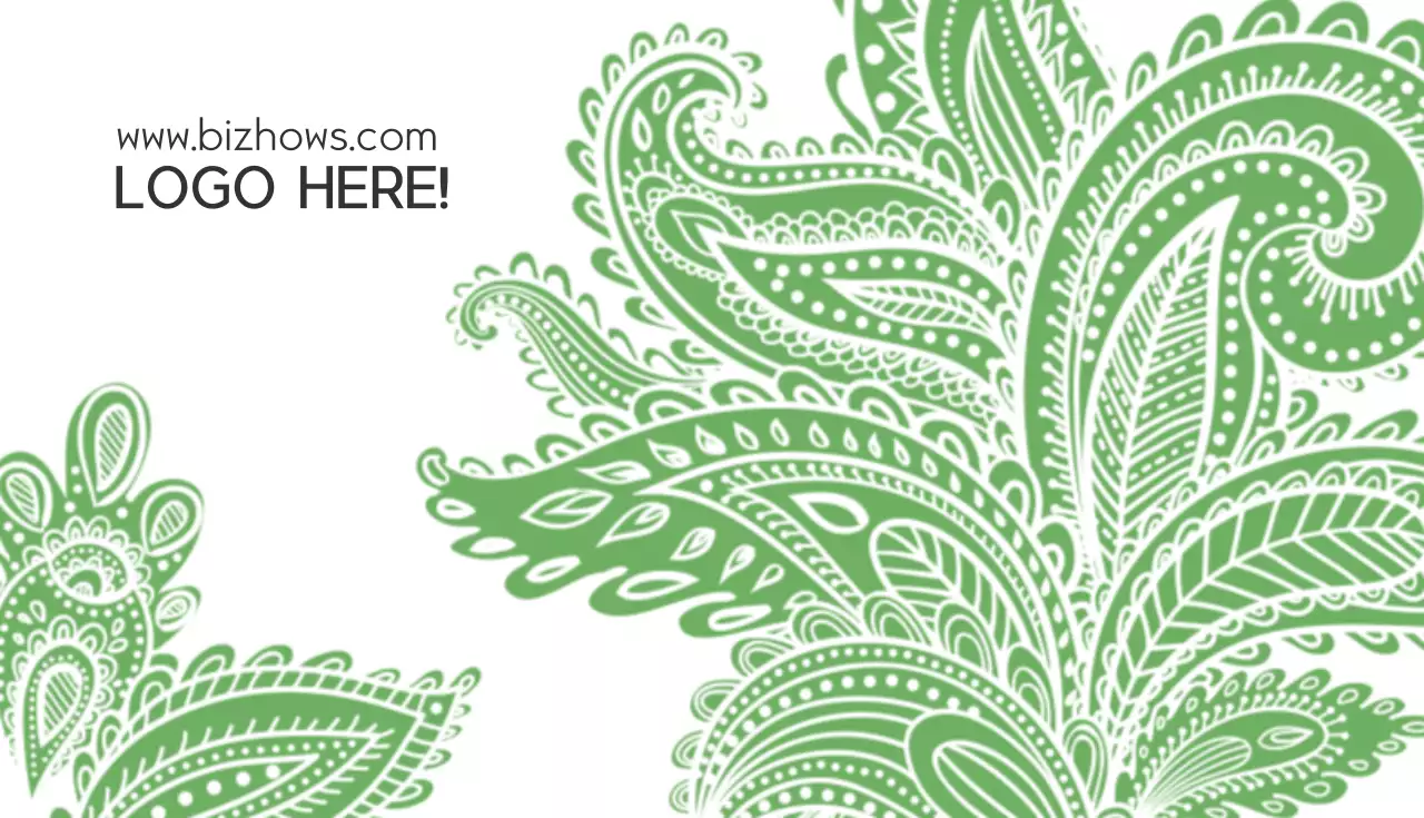 緑 上品 ビジネス 名刺