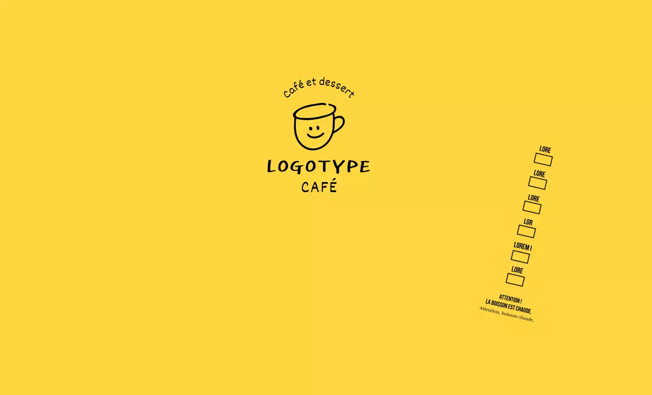 Illustration jaune dessinée à la main