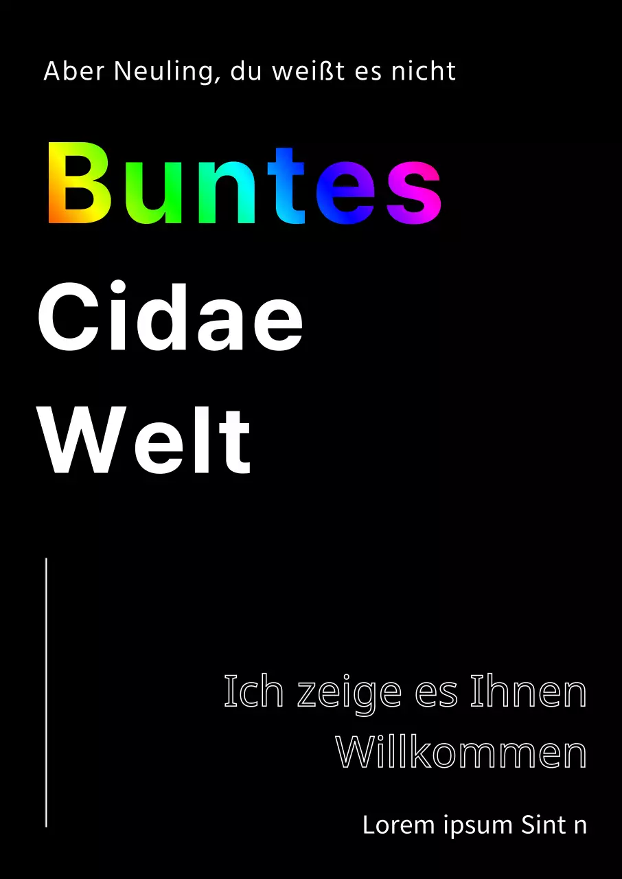 Begrüßen Sie neue Studenten mit einem farbenfrohen schwarzen Design