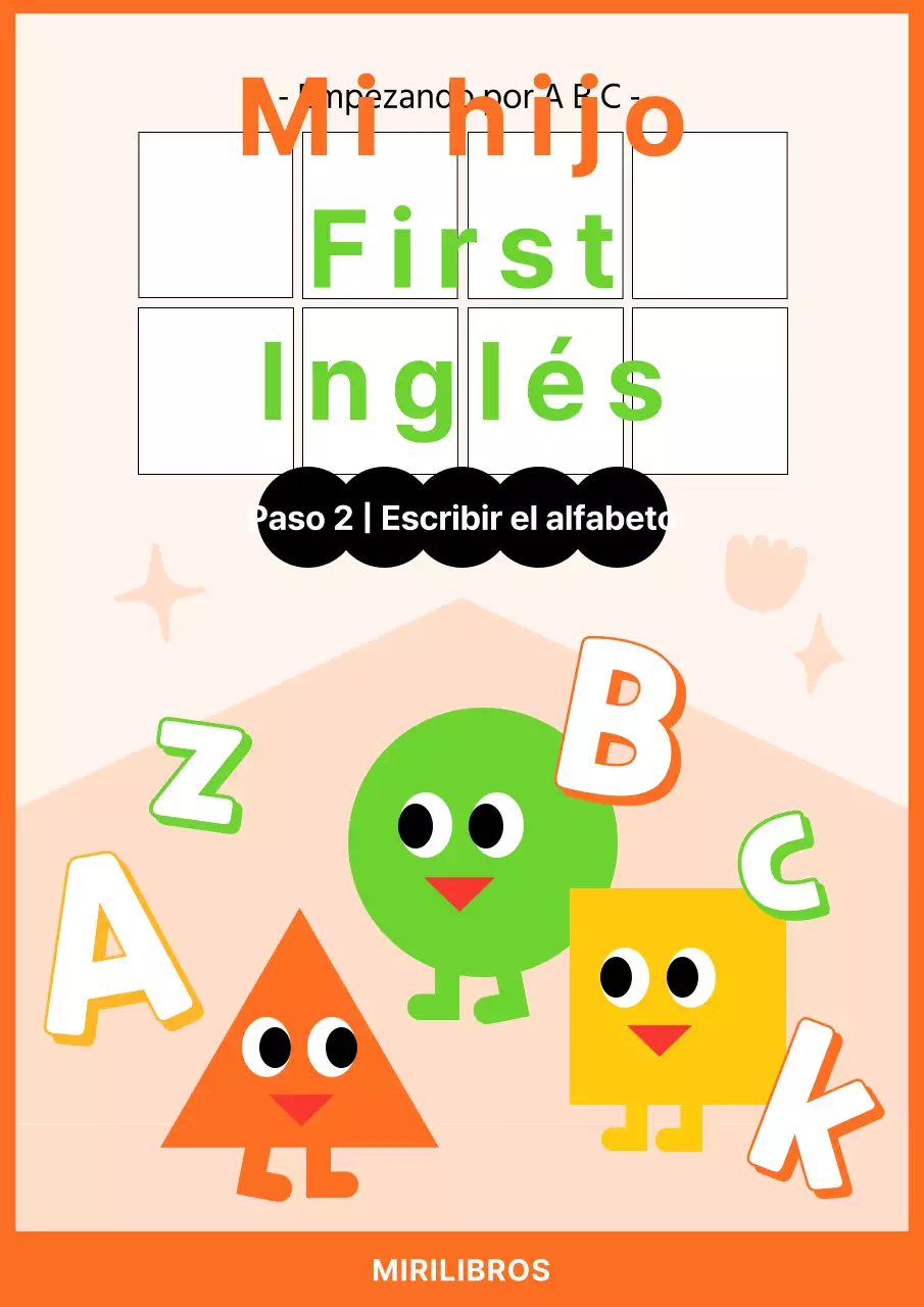 Portada de libro infantil en naranja y chartreuse