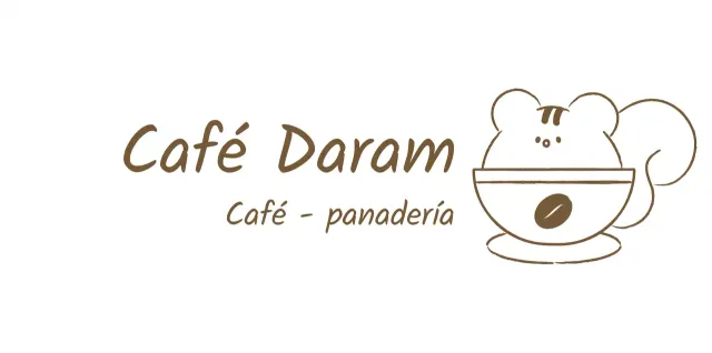 Mercancía de cafetería con una sencilla y simpática ilustración de una ardilla en marrón.