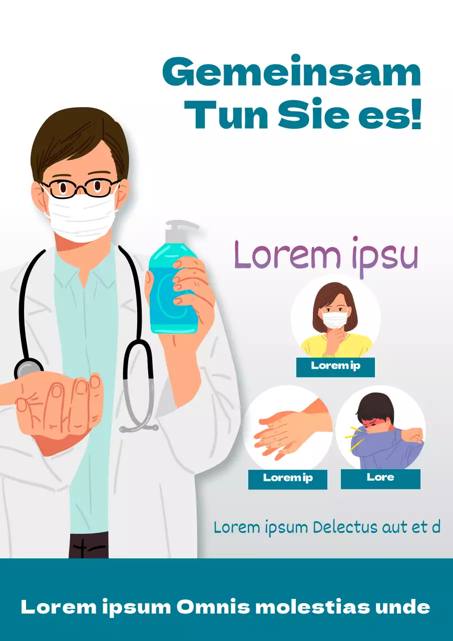 Ein einfaches, grünes Flugblatt zur Virenprävention