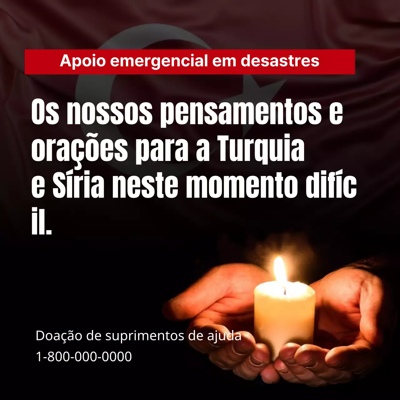 Anúncio de alívio de aquecimento de vela escura