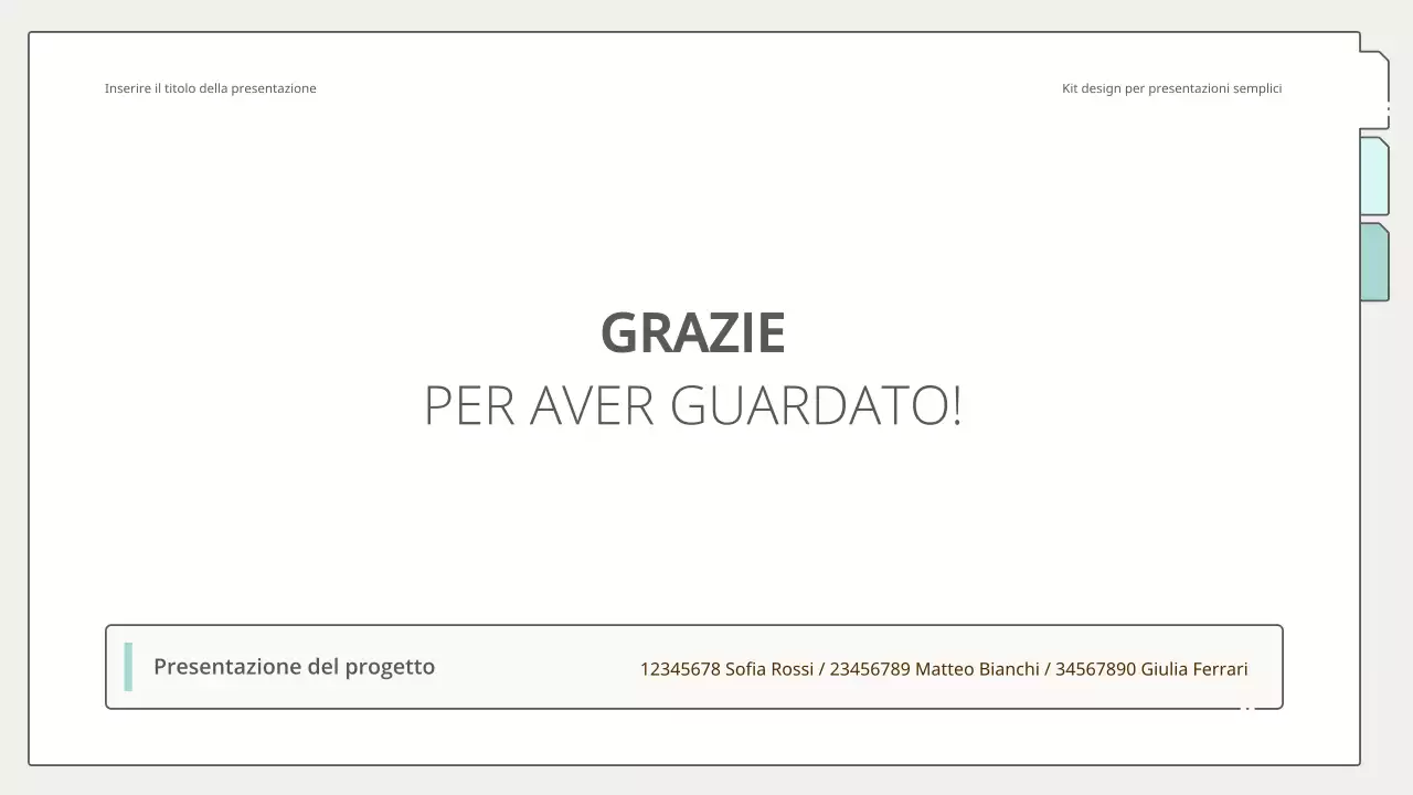 Kit di presentazione semplice e pulito in giallo