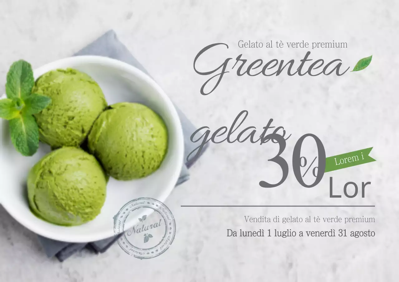 Gelato al tè verde