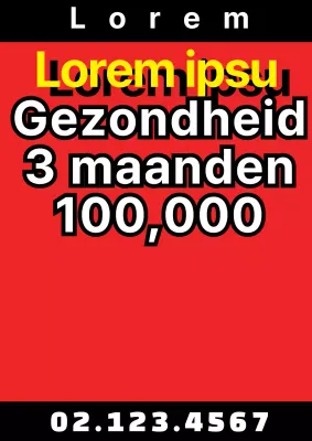 Promoot de evenementen van je sportschool met goed zichtbare rode en zwarte tekst