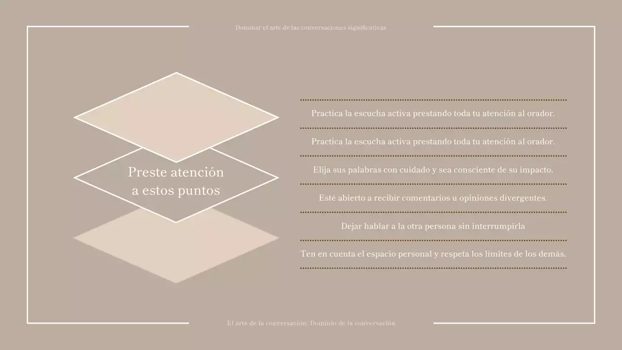 Azul marino y beige Diálogo del día