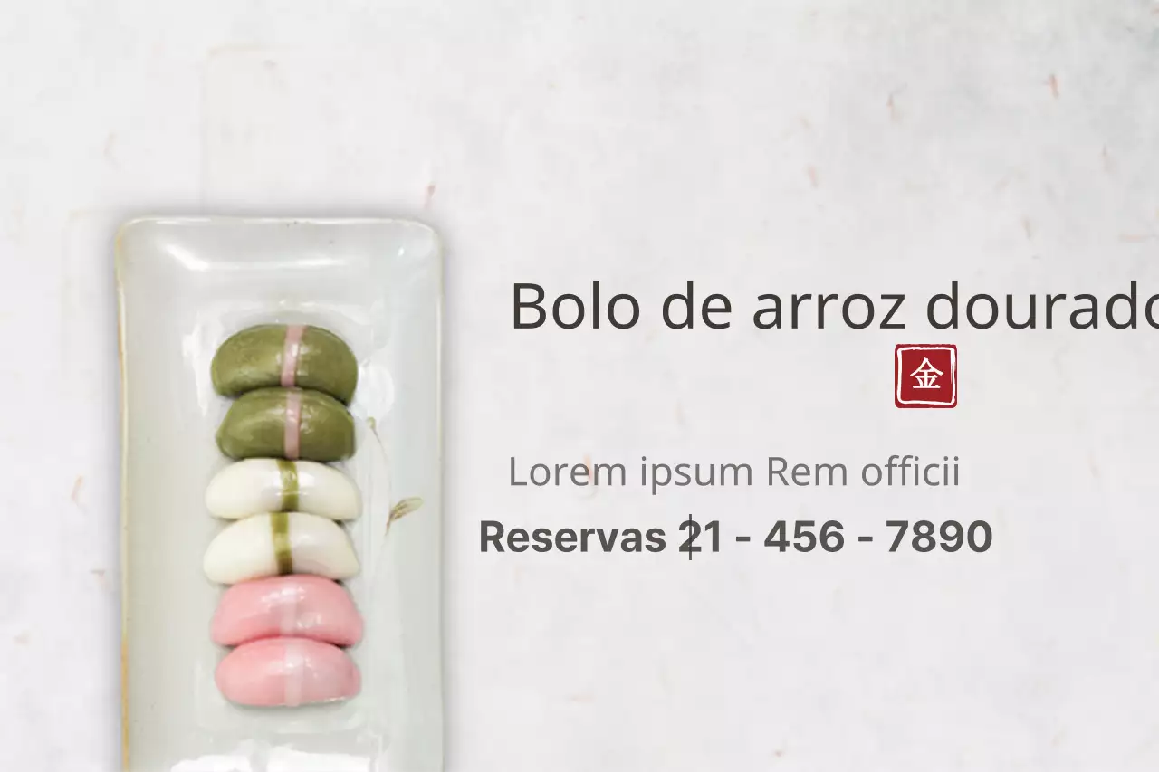 Bolo de arroz dourado