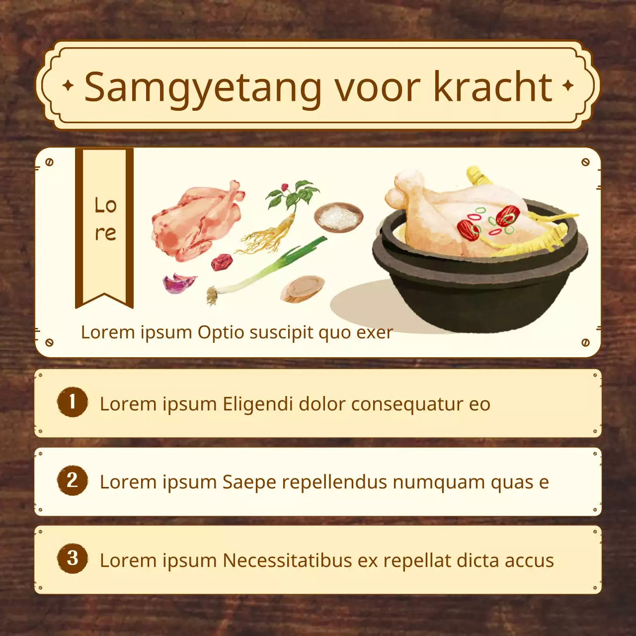 Over de traditionele bruine en beige driedelige outfit