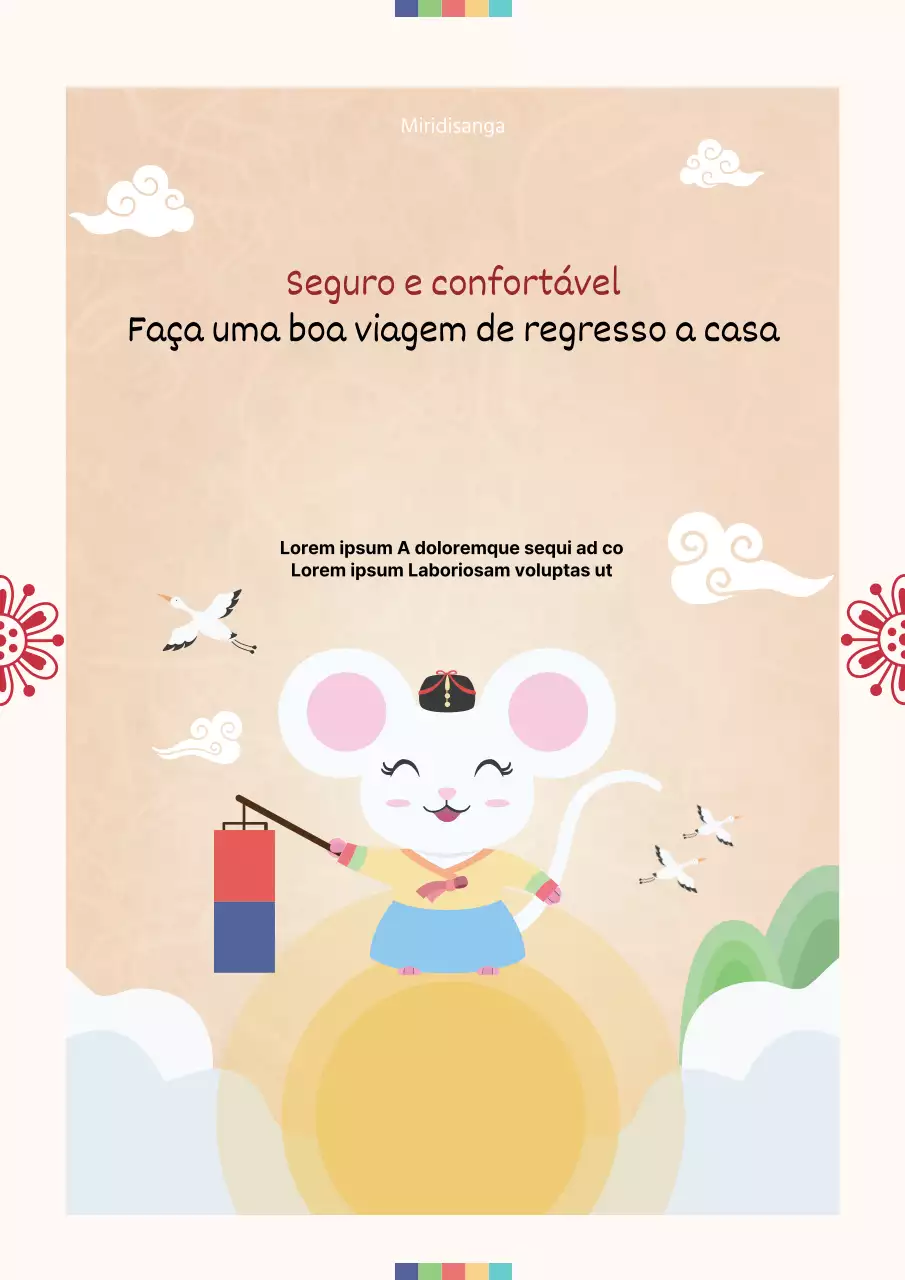Cartaz de felicitações de Ano Novo simples em cor bege