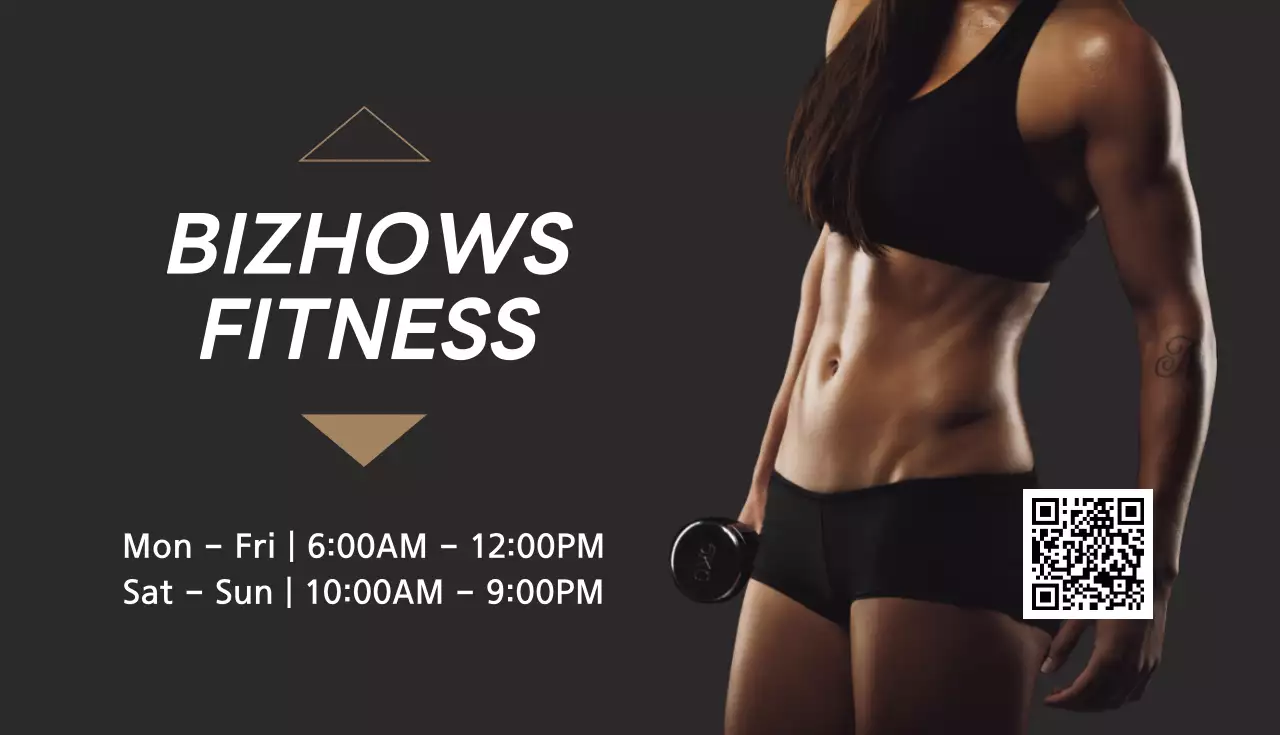 黒 モダン フィットネス 営業時間 名刺