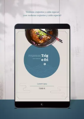 Promocionar el nuevo menú de fideos soba