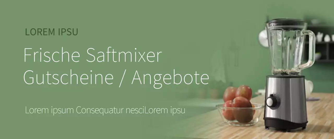 Küchenmixer Event-Banner in grün