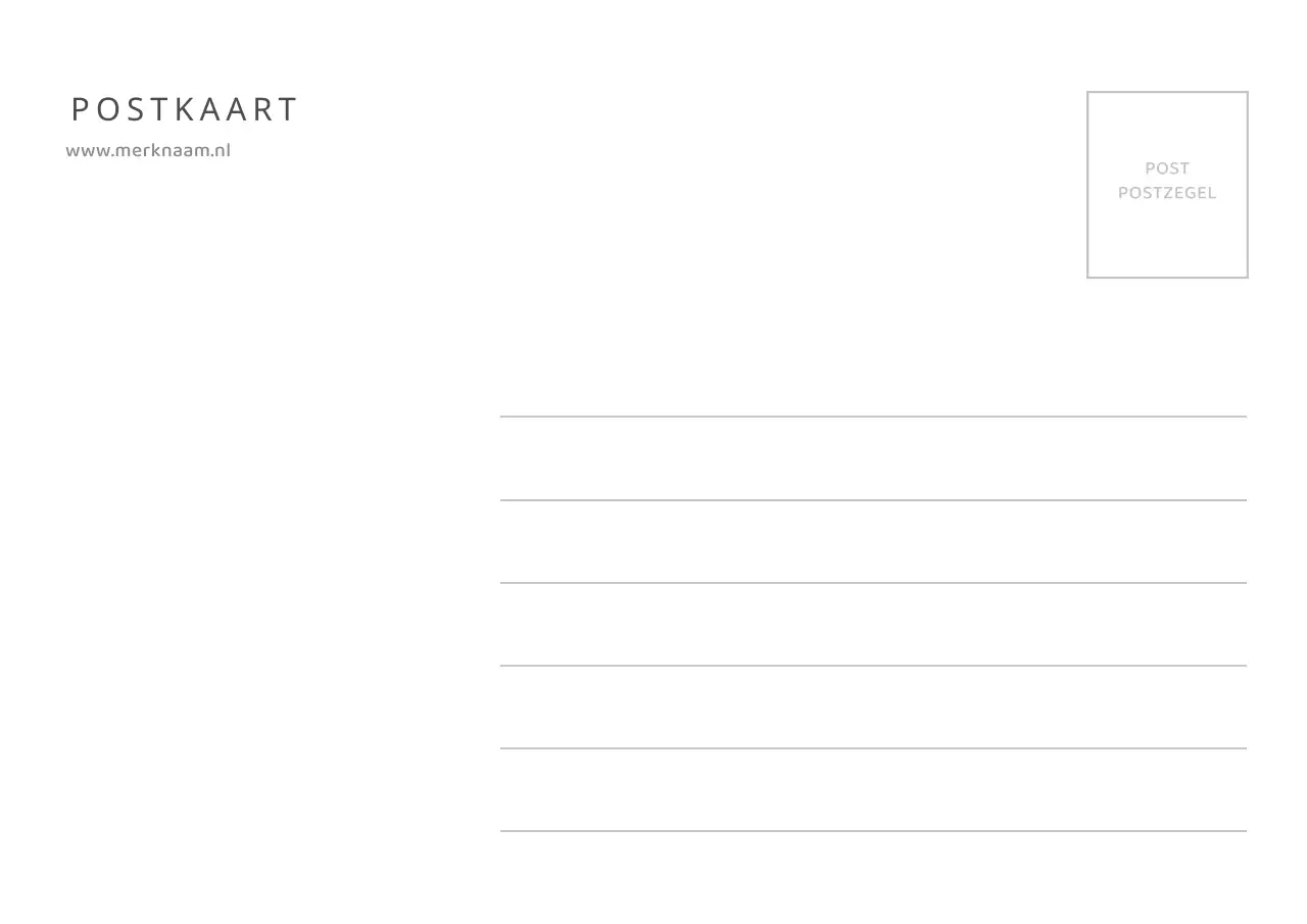 Eenvoudige ansichtkaart met foto