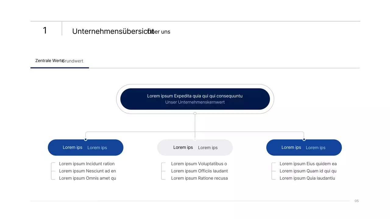 Einfache Unternehmensinfografik mit blauen und grünen Farbverläufen