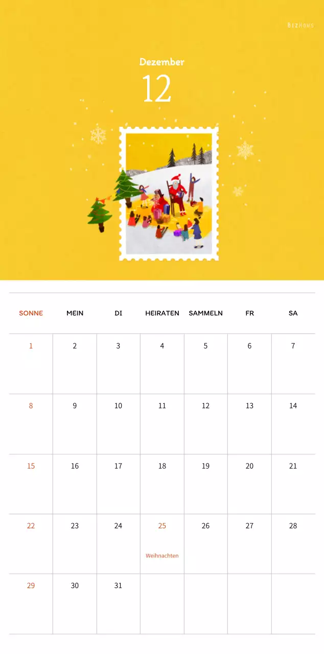 Stempelillustrationen mit einem warmen Konzept