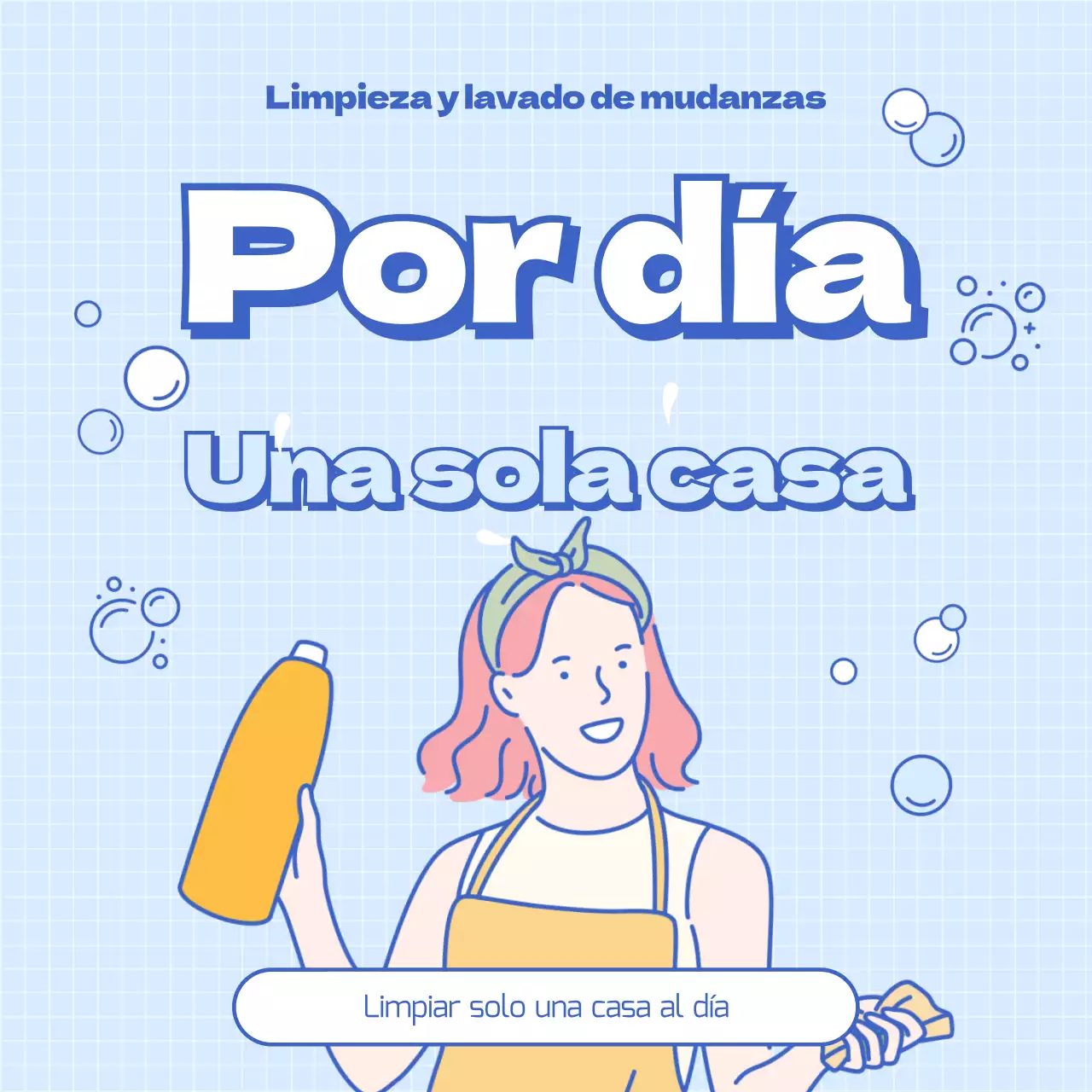 Una bonita guía de mudanzas en azul claro y azul