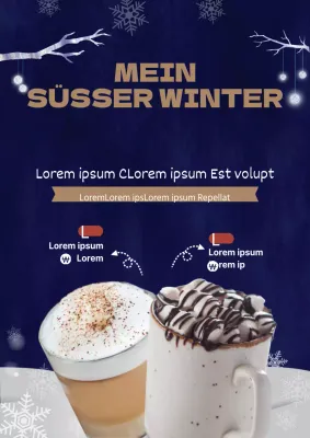 Winterkonzept Café Getränke Getränkekarte