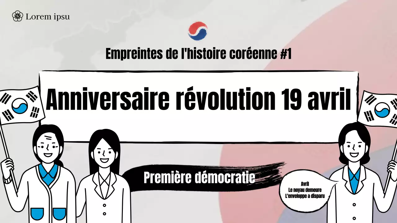 Miniature YouTube du 419e anniversaire de la révolution avec un drapeau en arrière-plan