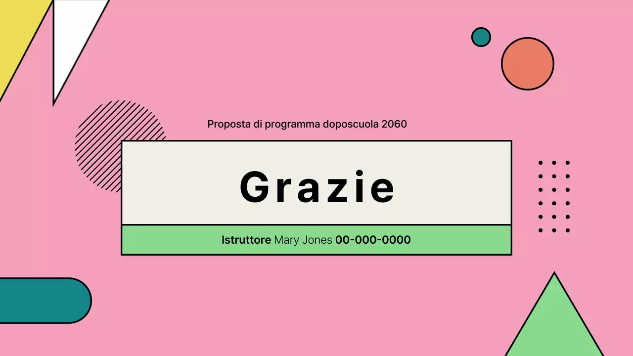 Portafoglio di proposte di programmi di doposcuola rosa