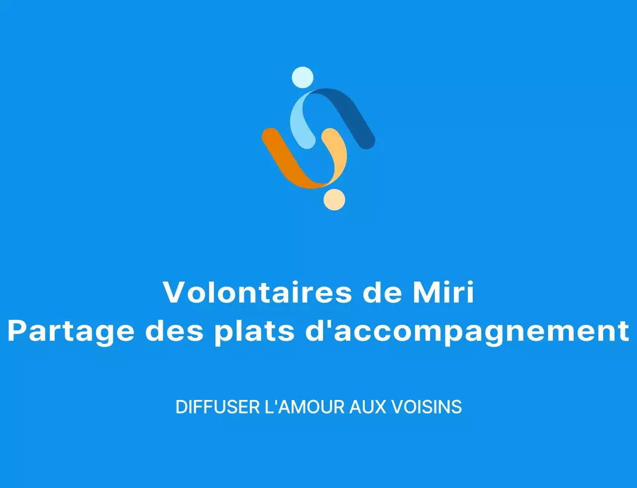 Gilet de bénévole simple avec logo du symbole du bénévolat bleu, blanc et jaune