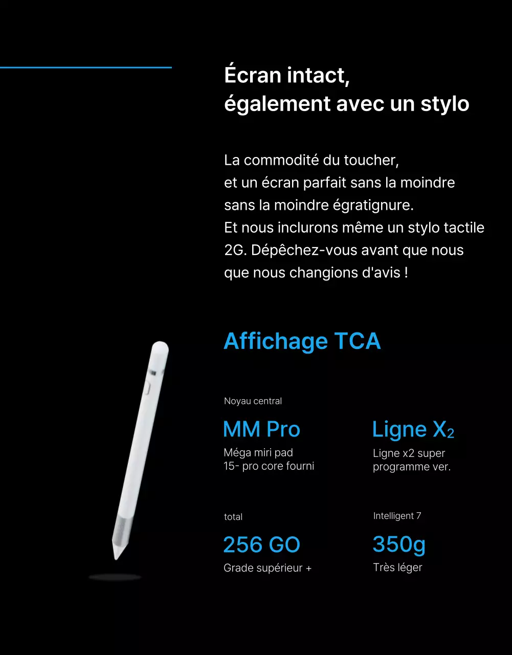 Black Blue Point Page de petites annonces simple et élégante (page détaillée)