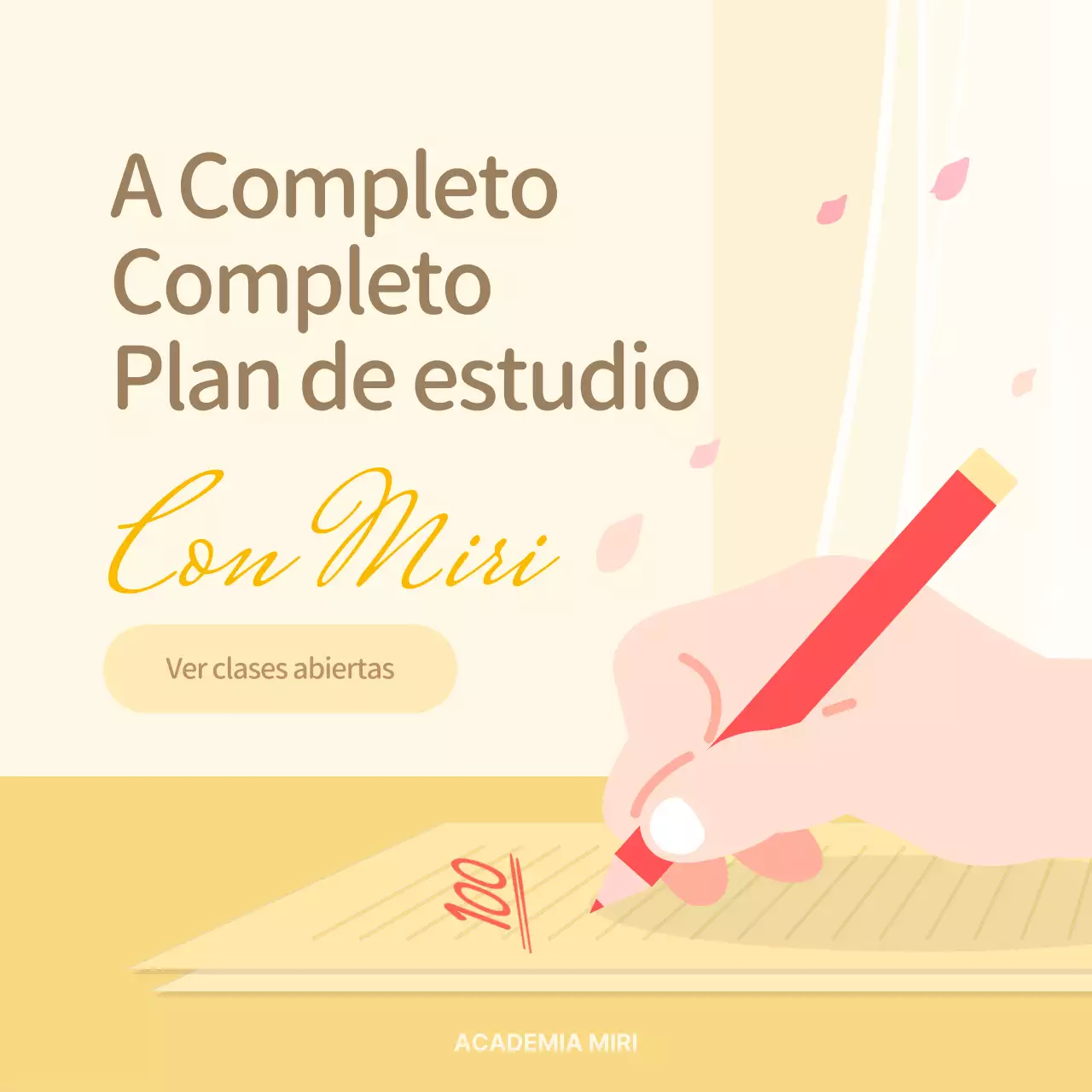 Promoción de la academia de la suerte amarilla y roja