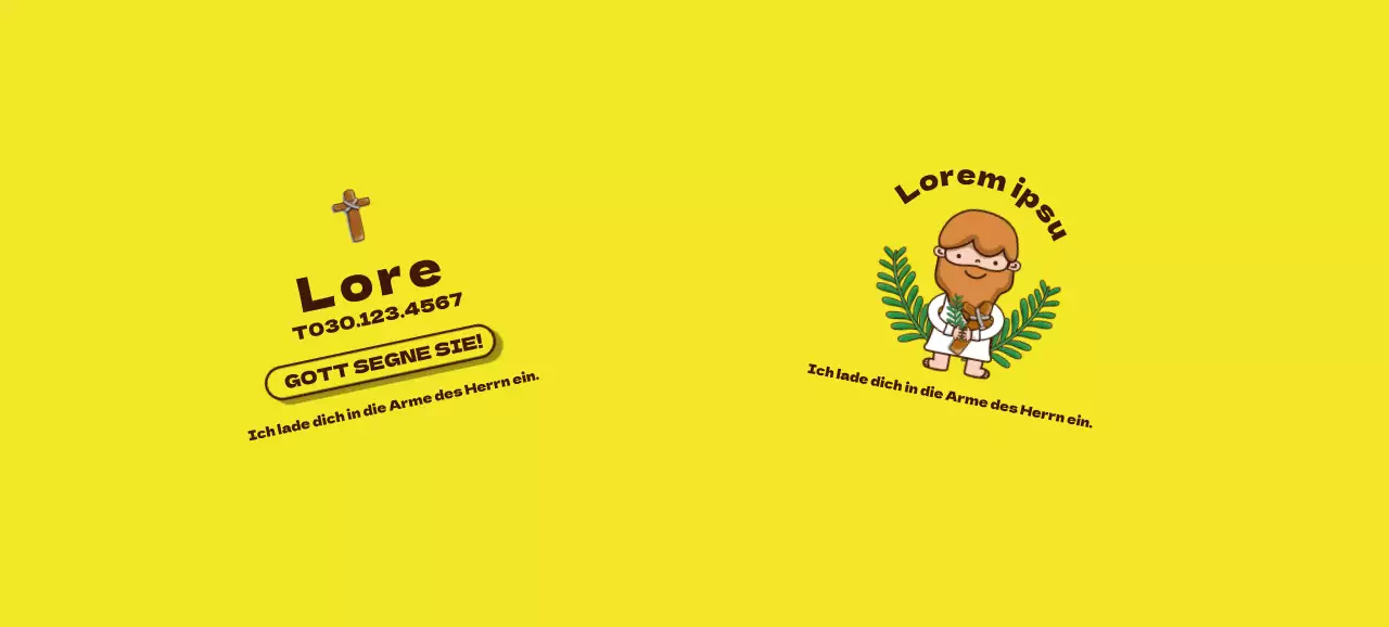 Gelbes Zeichen Illustration Kirche